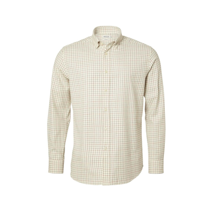 Koszula męska Chevalier Redway Shooting Fit Wool Dark Red Tattersall (1060218-C3012)